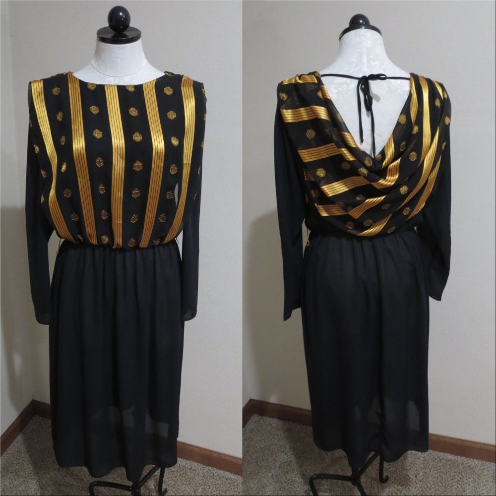 Vintage 70's Vicky Vaughn Junior Party Dress sz 5